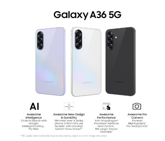 Samsung Galaxy A36 5G (Awesome Lavender)