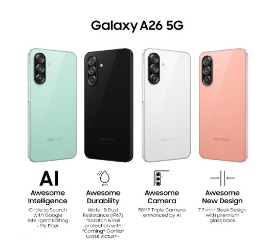 Samsung Galaxy A26 5G (Awesome Peach)
