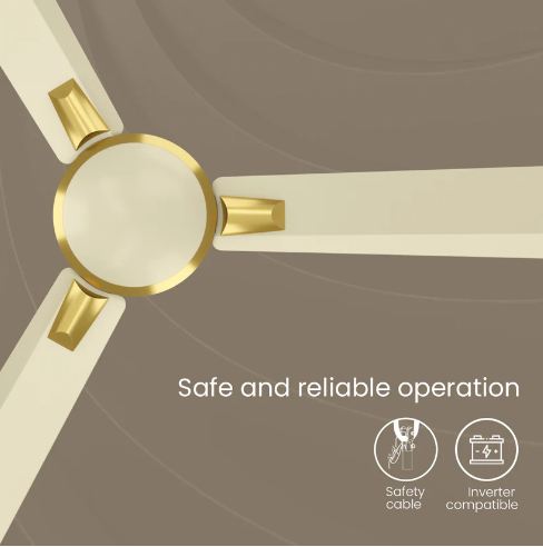 Crompton High Speed Aura (Ivory Color) 1400 MM 3 Blade Star Rated Ceiling Fan