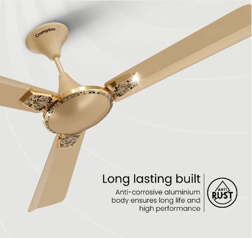 Crompton Premion Aura 2 Designer 2D (Briken Gold) 1200 MM 3 Blade 1 Star Ceiling Fan