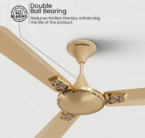 Crompton Premion Aura 2 Designer 2D (Briken Gold) 1200 MM 3 Blade 1 Star Ceiling Fan
