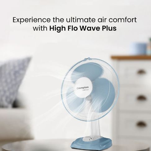 Crompton Hiflo Wave Plus 400 MM 3 Blade Table Fan