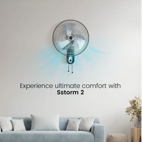 Crompton Storm 2 WM INH (Black) 450 MM 3 Blade Wall Mounted Fan
