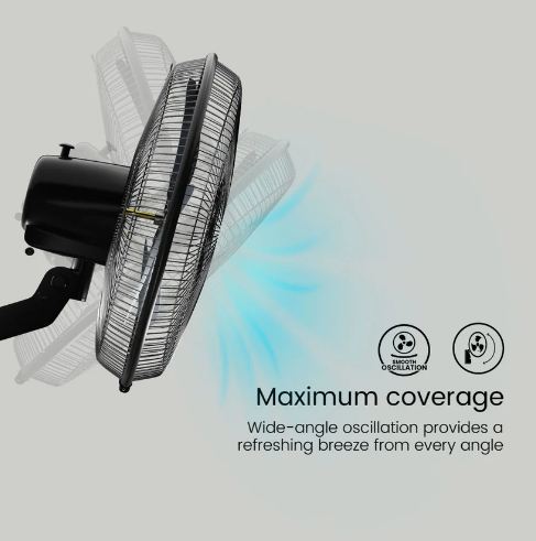 Crompton Storm 2 WM INH (Black) 450 MM 3 Blade Wall Mounted Fan