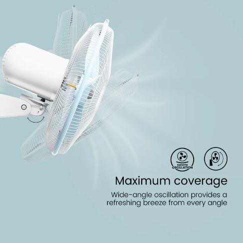 Crompton High Flow Wave Plus 400 MM 3 Blade Wall Mounted Fan
