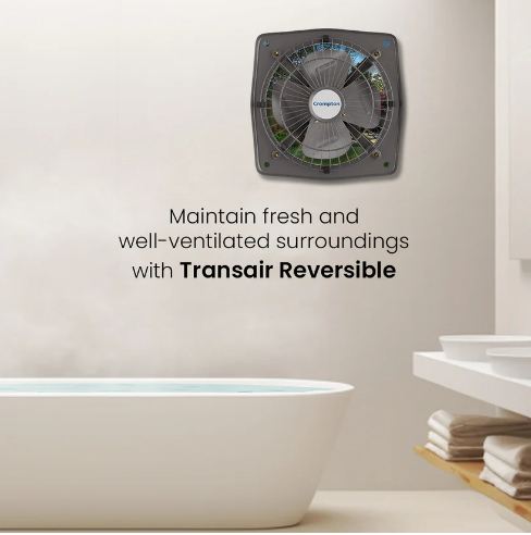 Crompton Transair (Grey) 300 MM 4 Blade Exhaust Fan