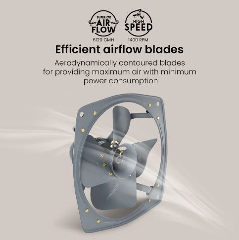 Crompton Heavy Duty (Grey) 380 MM 4 Blade Exhaust Fan