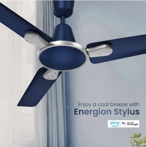 Crompton Energion Stylus Smart (Majolica Blue) BLDC 1200 MM 3 Blade Ceiling Fan