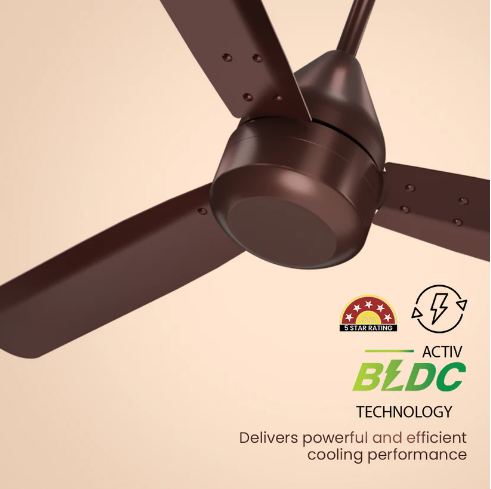 Crompton Energion Groove Regmote Anti Dust BLDC 1200 MM 3 Blade Ceiling Fan