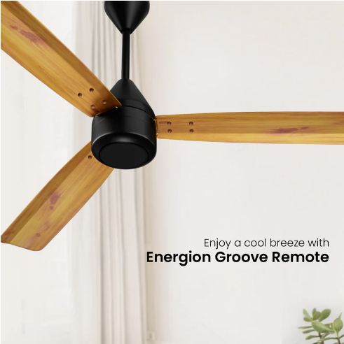 Crompton Energion Groove Remote Anti Dust BLDC 1200 MM 3 Blade Ceiling Fan