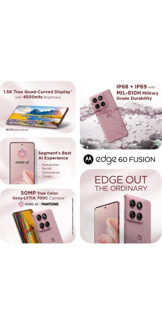 Motorola Edge 60 Fusion 5G (PANTONEZephyr, 256GB)