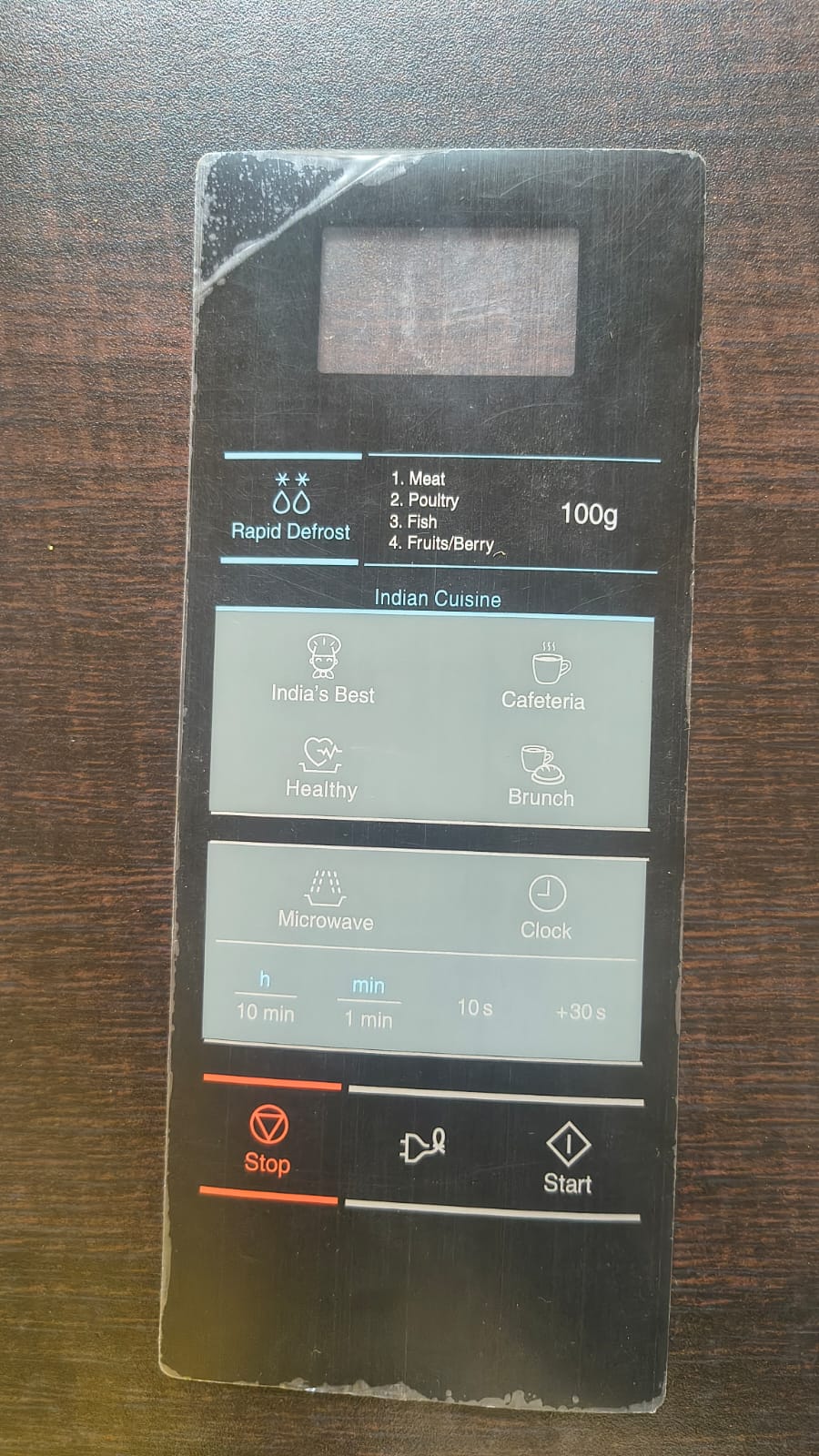 MW73AD Microwave Oven Membrane Keypad (Black) with Back Side Circuit