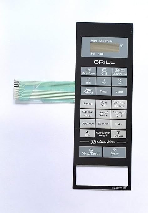 NNGT231M/NNGT221M Microwave Oven Membrane Keypad