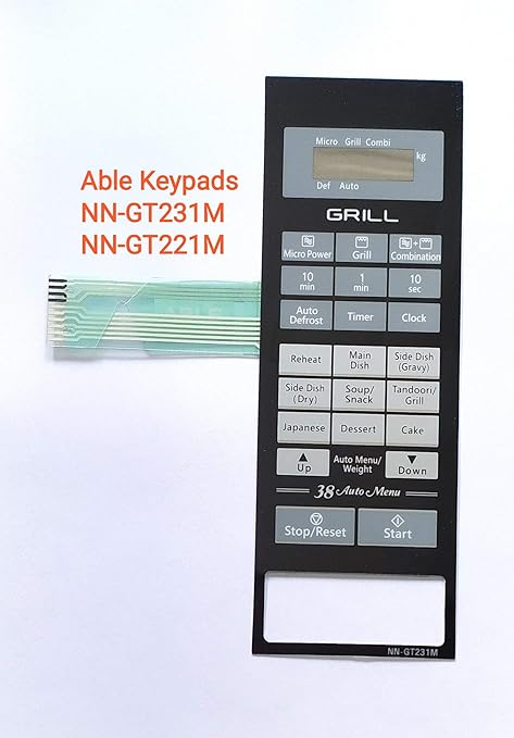 NNGT231M/NNGT221M Microwave Oven Membrane Keypad